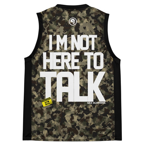 GAZ "Not here to talk" unisex basketball jersey