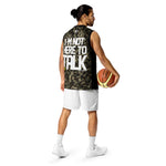 GAZ "Not here to talk" unisex basketball jersey