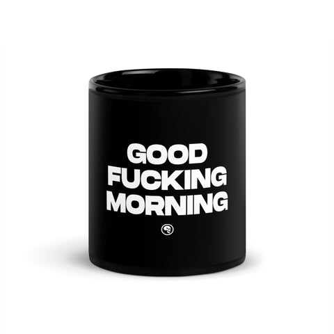 GAZ "Good morning" Black Glossy Mug