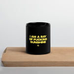 GAZ "I AM A RAY" Black Glossy Mug