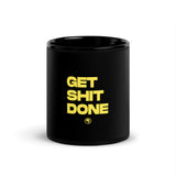 GAZ "get shit done" Black Glossy Mug