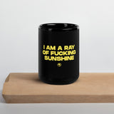 GAZ "I AM A RAY" Black Glossy Mug