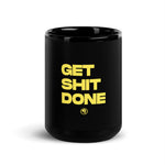 GAZ "get shit done" Black Glossy Mug