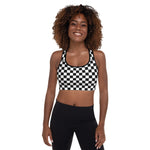 GAZ Checkered Padded Sports Bra