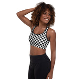 GAZ Checkered Padded Sports Bra