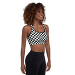 GAZ Checkered Padded Sports Bra