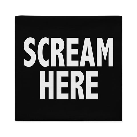 GAZ "SCREAM HERE" Premium Pillow Case