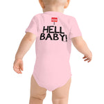 GAZ  "too hot to handle" pink Baby short sleeve one piece