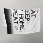 GAZ "Eat sleep stay home repeat" Hellbaby Throw Blanket